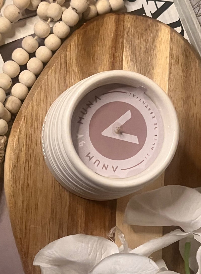 ANUM BY MUNA Velouria Candle from ANUM  BY MUNA Collection Moroccan Cashmere & Vanilla Scented Candle with Amber - 200g - Image 3