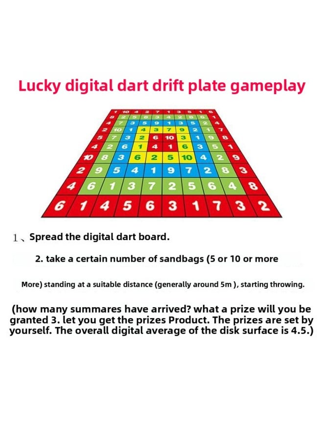 null - Sandbag Throwing Plate Target Plate Chart Plate Throwing Target Family Game Team Building Expansion Props Kidsren's Sandbag Toys-Specifications:[send Sports Bracelet] 2m Round Dart Board (guanjian Parent-child) + 5 Sandbags - Image 1