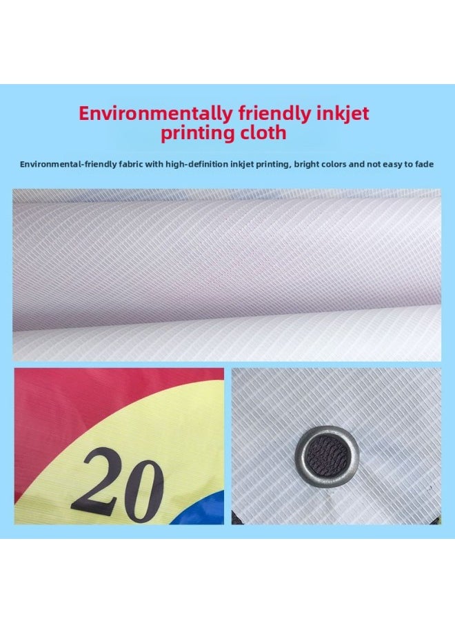 null - Sandbag Throwing Plate Target Plate Chart Plate Throwing Target Family Game Team Building Expansion Props Kidsren's Sandbag Toys-Specifications:[send Sports Bracelet] 2m Round Dart Board (guanjian Parent-child) + 5 Sandbags - Image 1