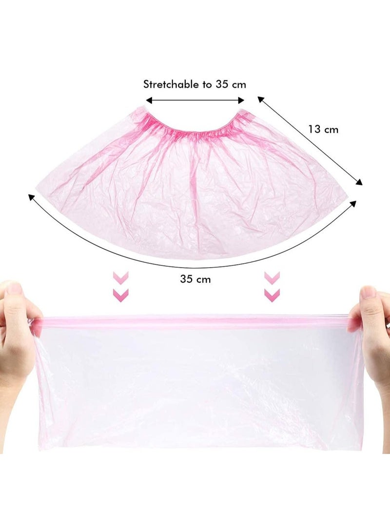 غطاء أحذية، 400 قطعة (200 زوج) جوارب أحذية قابلة لإعادة التدوير أغطية أحذية وأحذية طويلة مقاومة للماء واقيات أحذية متينة أغطية مقاس واحد يناسب معظم الأحذية والأحذية الطويلة لحماية السجاد والأرضيات - Image 2