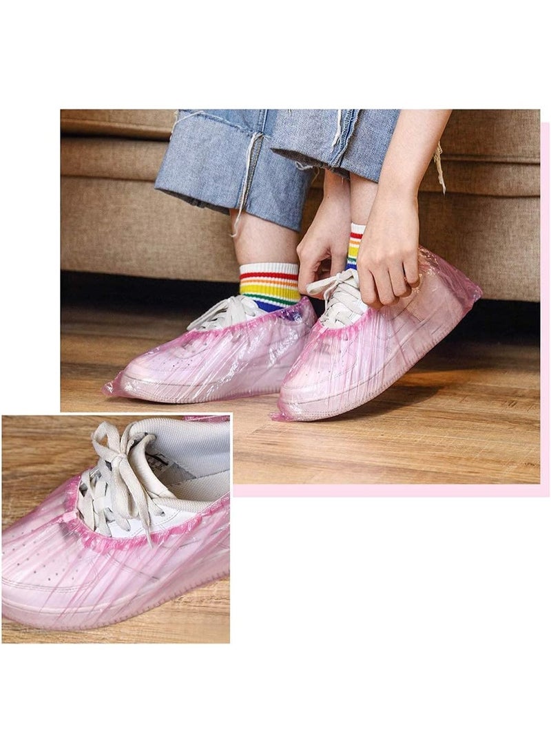 غطاء أحذية، 400 قطعة (200 زوج) جوارب أحذية قابلة لإعادة التدوير أغطية أحذية وأحذية طويلة مقاومة للماء واقيات أحذية متينة أغطية مقاس واحد يناسب معظم الأحذية والأحذية الطويلة لحماية السجاد والأرضيات - Image 3