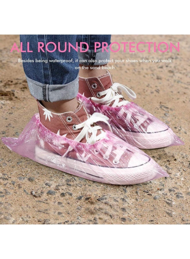 غطاء أحذية، 400 قطعة (200 زوج) جوارب أحذية قابلة لإعادة التدوير أغطية أحذية وأحذية طويلة مقاومة للماء واقيات أحذية متينة أغطية مقاس واحد يناسب معظم الأحذية والأحذية الطويلة لحماية السجاد والأرضيات - Image 4