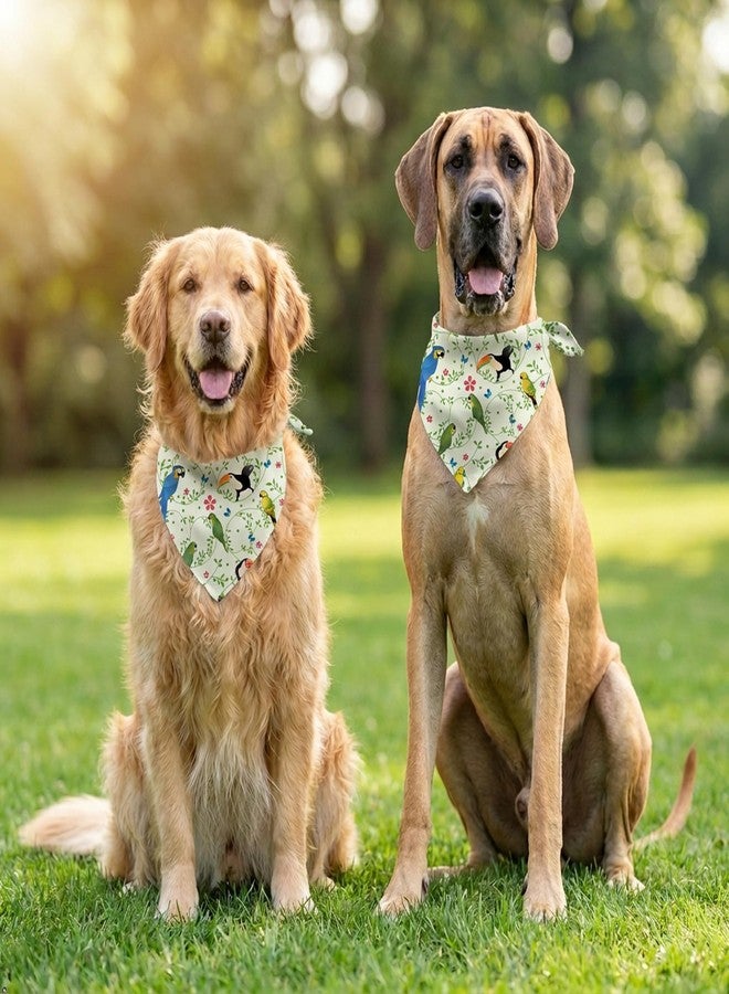 W Brings XL Dog Bandana for Dogs | This Stunning Gorgeous Design Dog Bandana Scarf is Perfect Styling Accessory for Extra Large Dogs. (XL (Extra Large), Toucan & Parrot) - Image 3
