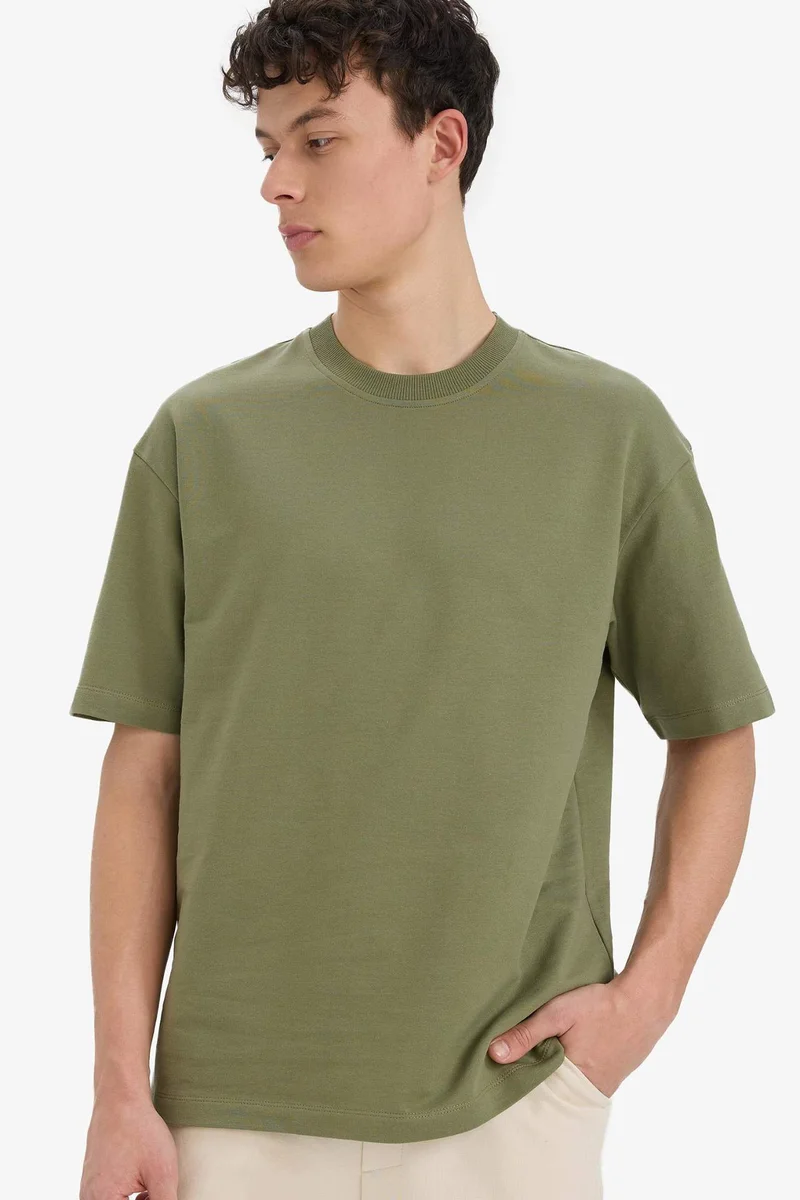 DeFacto Cotton Relax Fit Crew Neck Basic T-Shirt