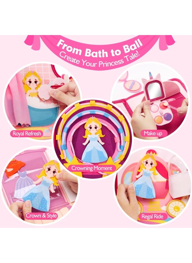 LBMT Toddler Princess Busy Book for Ages 3+ Girls,Montessori Toys for Girl Birthday Gift, Educational Learning Quiet Activity Busy Board Book,Fine Motor Skills, for Toders, Birthday/Party Travel Gift for Girls - Image 3
