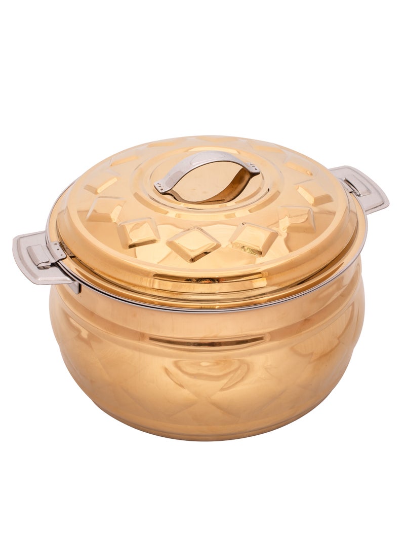ZOLTEN Stainless Steel New Diamond Hotpot 2.5 Liters Gold Colour  - Image 1