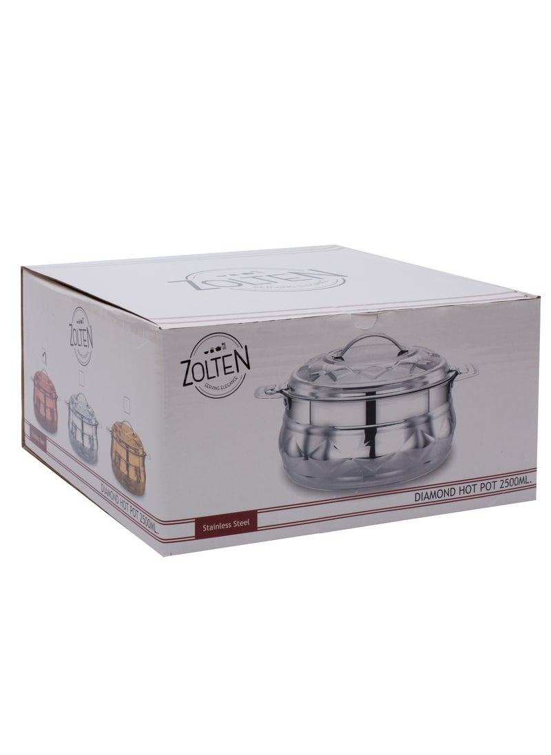 Stainless Steel New Diamond Hotpot 2.5 Liters Gold Colour - pzsku/Z30FABE9E8605ABE81AEAZ/45/_/1708614882/c8ae6393-4d50-4ac8-8eb0-3b0dfcfe6a47