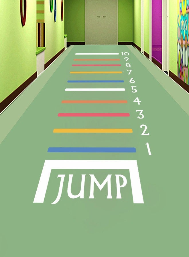 Cartoon Numbers Long Jump Sticker Sports Game Floor & Wall Decals for Kids Room, Kindergarten Decor Ramadan - Image 3