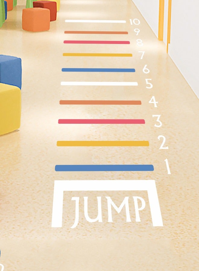 Cartoon Numbers Long Jump Sticker Sports Game Floor & Wall Decals for Kids Room, Kindergarten Decor Ramadan - Image 2
