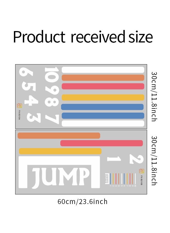 Cartoon Numbers Long Jump Sticker Sports Game Floor & Wall Decals for Kids Room, Kindergarten Decor Ramadan - Image 4