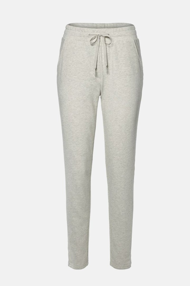 Tchibo Women Regular Fit Heather Jogger Pants, Light Grey  - Image 2