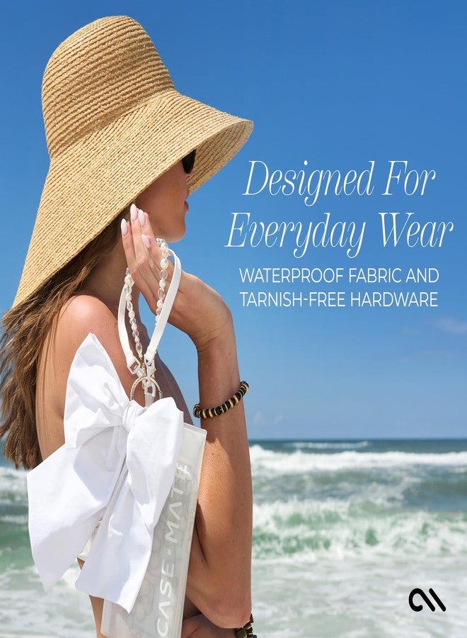 كايس مايت تعليقة حقيبة Case-Mate على شكل فيونكة، مناسبة للحقائب الكبيرة والصغيرة وحقائب اليد وحقائب التبريد - لون أبيض كابري - مشبك كبير سهل الاستخدام - تعليقة أنيقة وجذابة مثالية لأيام الشاطئ ورحلات المسبح - مقاومة للماء ولا يتغير لونها - Image 2