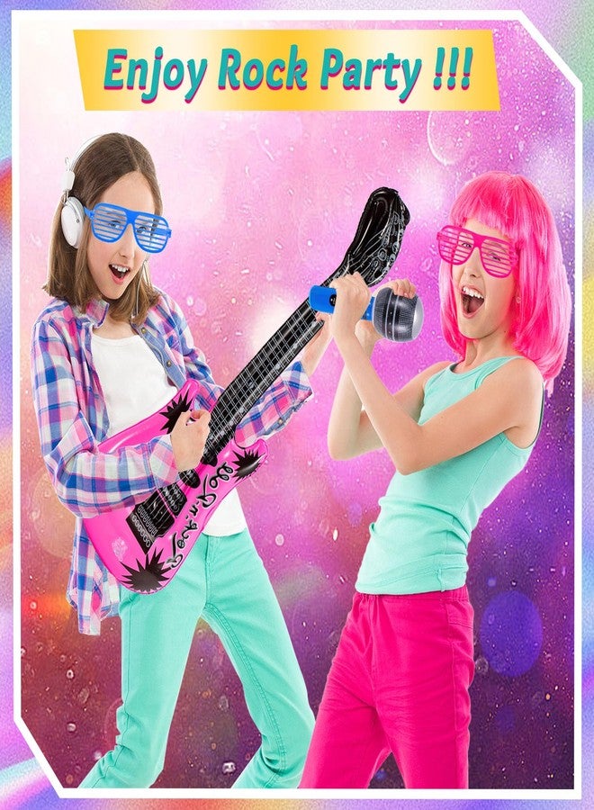 Vabrloy 11 Pack Inflatable Instruments,Inflatable Guitars Boom Box Keyboard Piano Saxophone Rock and Roll Party Supplies,Inflatable Rock Star Toy Set for 80s 90s Themed Carnival Party Birthday Party - Image 5