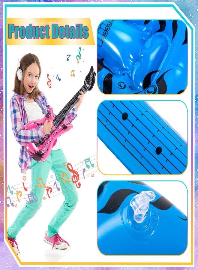 Vabrloy 11 Pack Inflatable Instruments,Inflatable Guitars Boom Box Keyboard Piano Saxophone Rock and Roll Party Supplies,Inflatable Rock Star Toy Set for 80s 90s Themed Carnival Party Birthday Party - Image 3