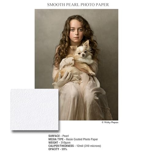 ILFORD Galerie 5x7” (100 sheets) SMOOTH PEARL Instant Dry Archival Photo Inkjet Paper 12mil / 310gsm for Dye and Pigment ink printers, Color and Black and White, Made in Germany - Image 2