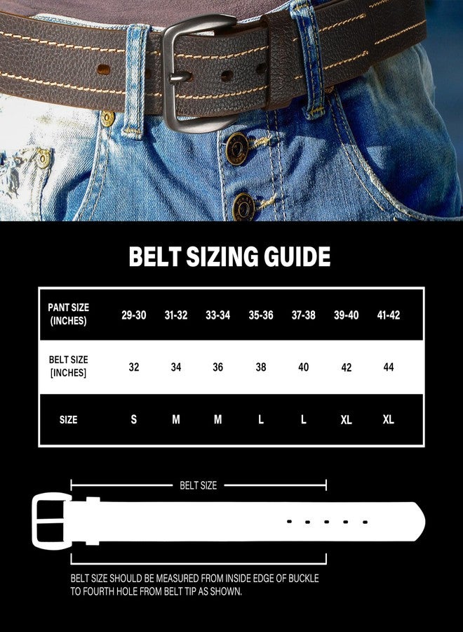 Wrangler Men’s Leather Belt Embossed Logo Casual Every Day Belt for Jeans, Khakis Brown 36 - Image 3