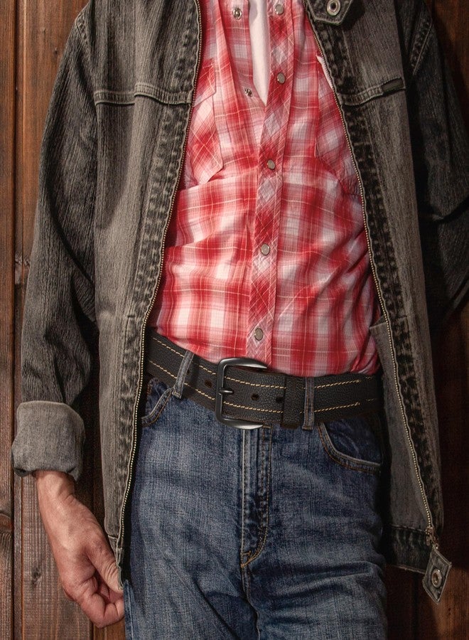 Wrangler Men’s Leather Belt Embossed Logo Casual Every Day Belt for Jeans, Khakis Brown 36 - Image 4