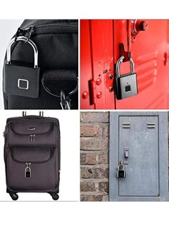 Generic Fingerprint Padlock, Locker Lock, Smart Pad Lock Waterproof Small Portable Padlock with USB Charging for Locker, Luggage, Gym , Suitcas, School, Bike  - Image 4