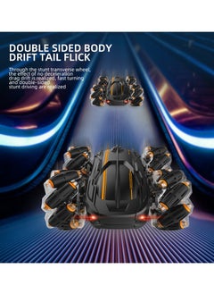 Generic Remote Control Car with Cool Light, Double Sided Drift, Tail Flick RC Stunt Vehicle, 360° Rotating & Flipping, Off-Road Electric Race Toy, Rechargeable Stunt Drifting Car for Kids Ages 6+  - Image 3