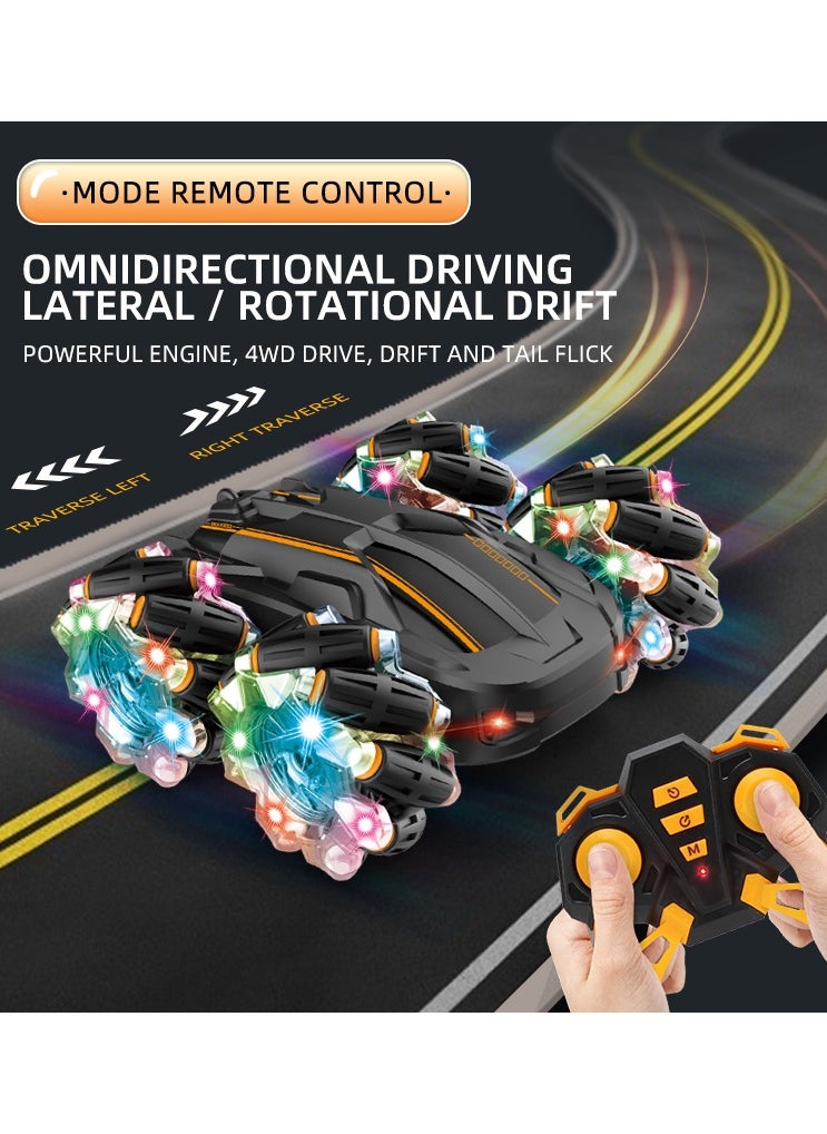 Remote Control Car with Cool Light, Double Sided Drift, Tail Flick RC Stunt Vehicle, 360° Rotating & Flipping, Off-Road Electric Race Toy, Rechargeable Stunt Drifting Car for Kids Ages 6+  - Image 5