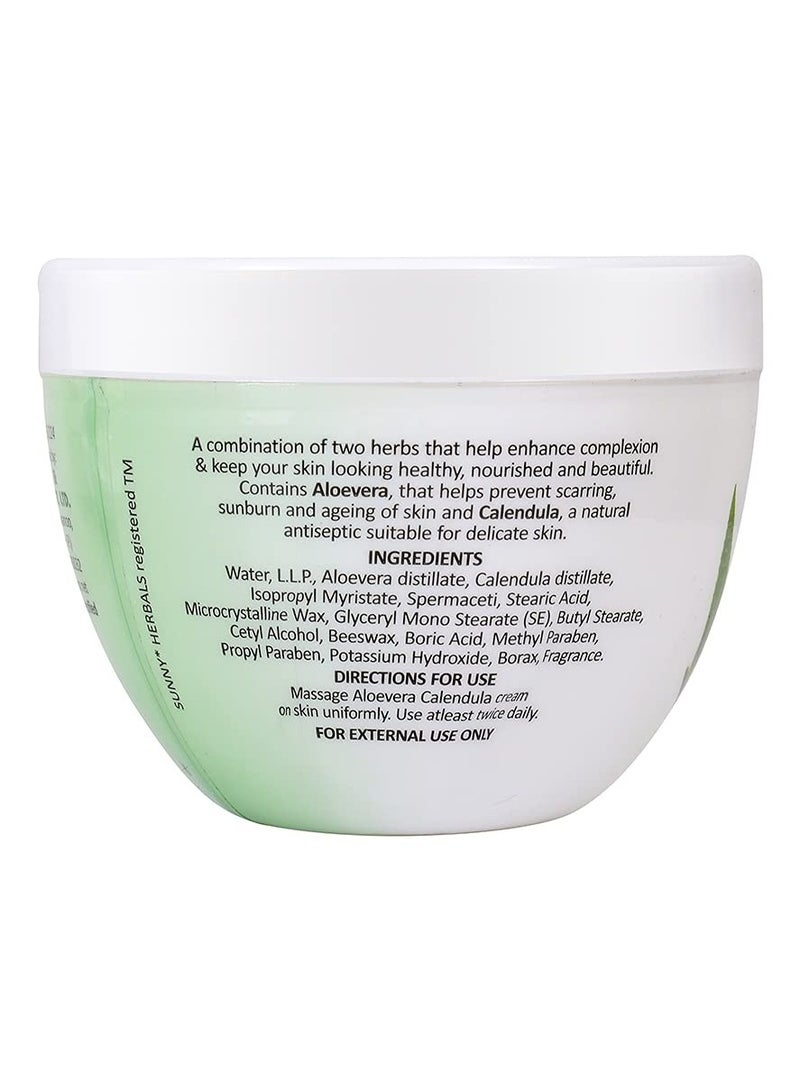 صني كريم الوجه متعدد الاستخدامات من هيربالز ألويفيرا وكالندولا | يساعد على منع التندب وحروق الشمس | آذريون مناسب للبشرة الحساسة | كريم للوجه | يساعد الألويفيرا على ترطيب البشرة ويمنحها توهجًا صحيًا، 250 جم - Image 3