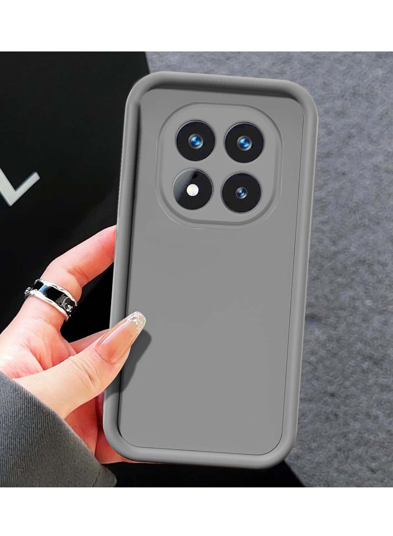 Wtech Xiaomi Redmi Note 14 Pro 5G 2024 Premium Soft Liquid Silicone Full Protective Raised Lips Edges and Camera Case Cover - Grey - Image 2