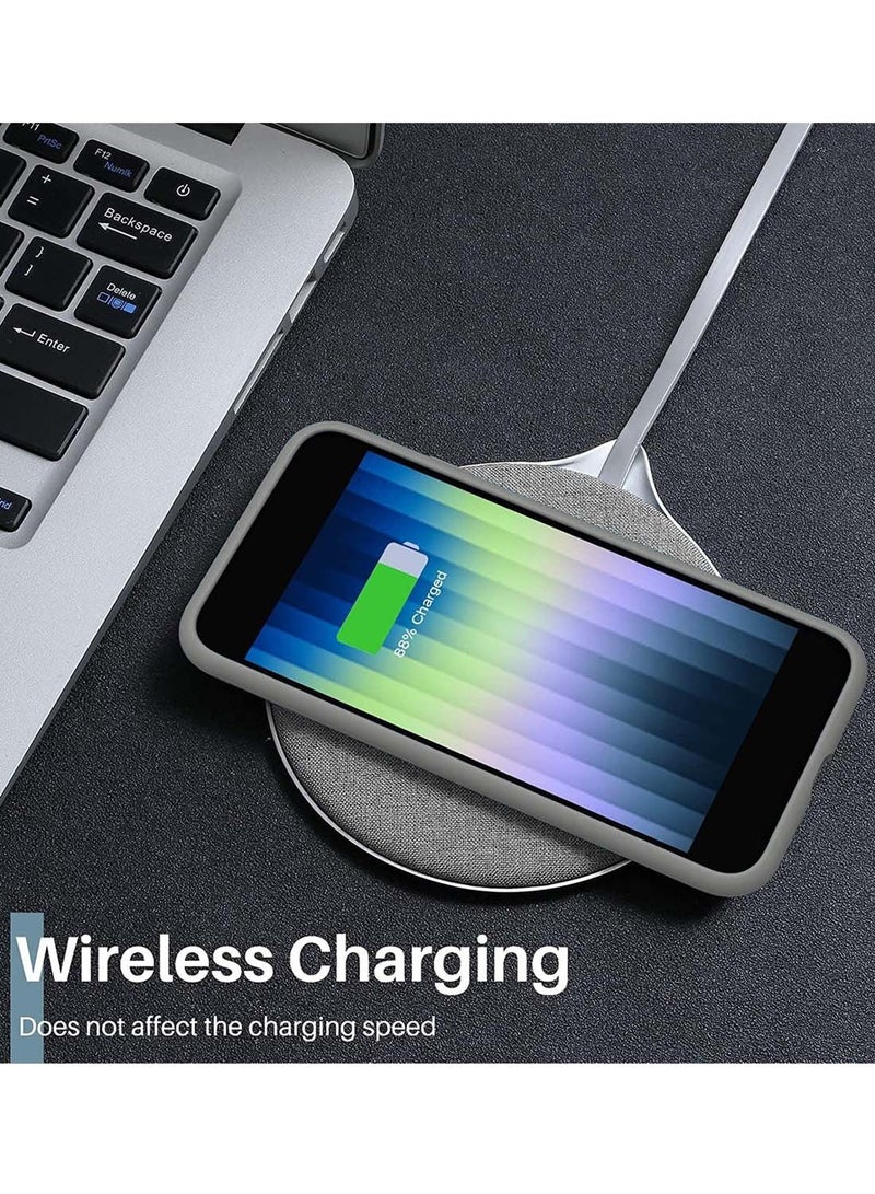 Wtech Xiaomi Redmi Note 14 Pro 5G 2024 Premium Soft Liquid Silicone Full Protective Raised Lips Edges and Camera Case Cover - Grey - Image 3