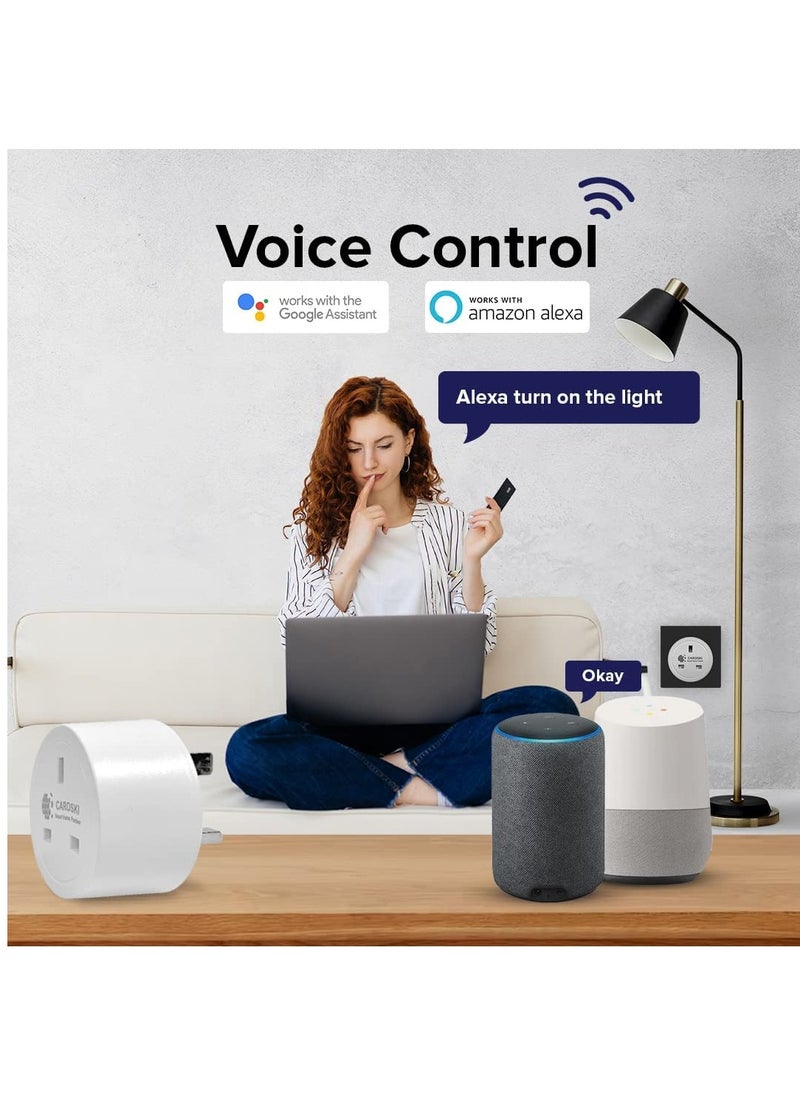 CAROSKI Wifi Smart Plug 13A Energy Monitoring Wifi Plug Smart Socket for Smart Home Compatible with Alexa Google Assistant comes with Remote and Voice control  - Image 5