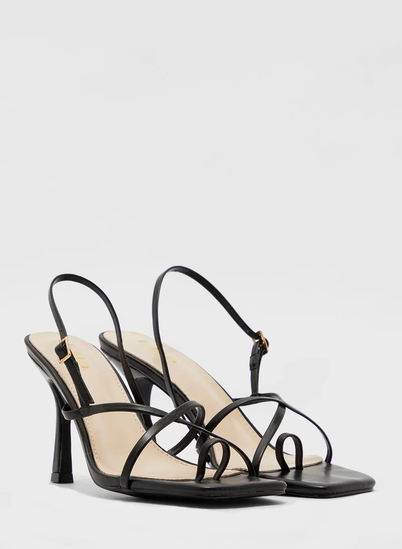 ELLA Square Toe Multi-Skinny Strap Sandal