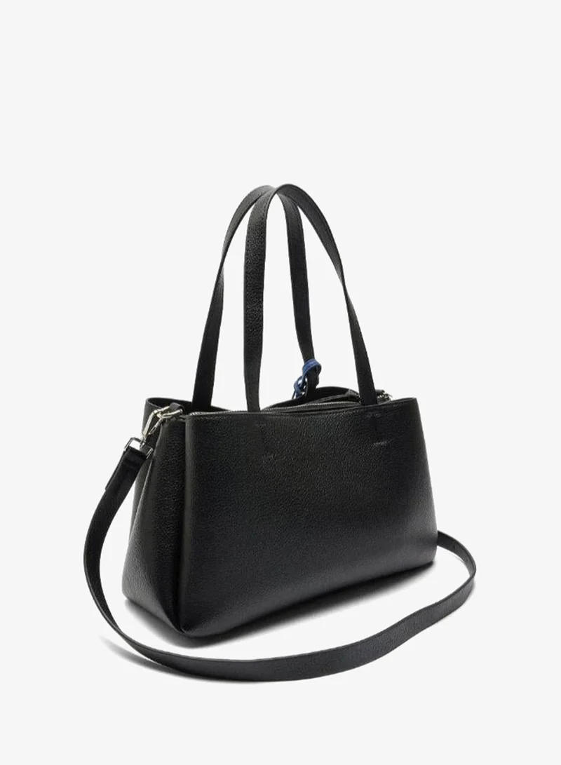 PARFOIS Black Plain tote bag with pendant for Women | Best Price UAE