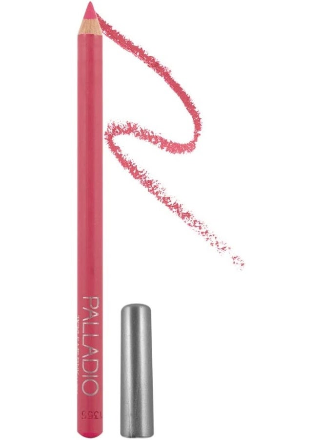 PALLADIO Lip Liner Pencil, Wooden, Firm Yet Smooth, Contour And Line With Ease, Perfectly Outlined Lips, Comfortable, Hydrating, Moisturizing, Rich Pigmented Color, Long Lasting, Tickle Me Pink - Image 1