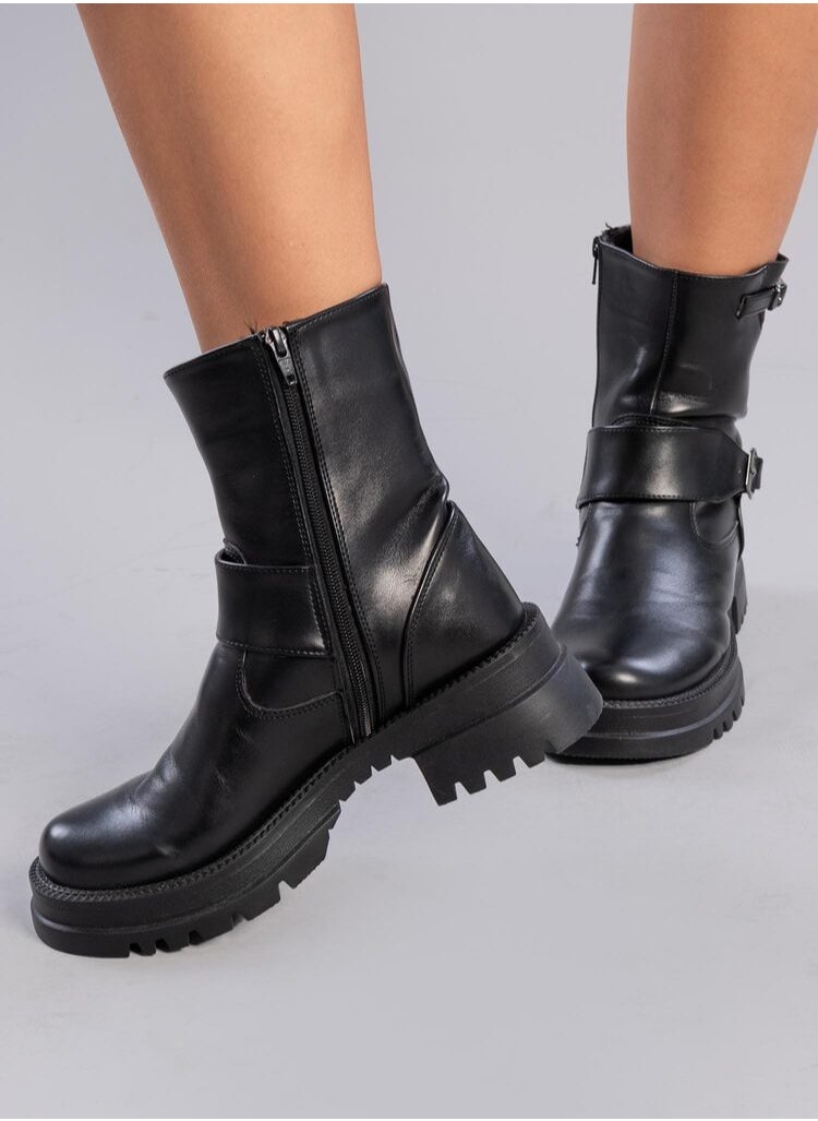 Mr.joe Buckles Black Boots  - Image 1