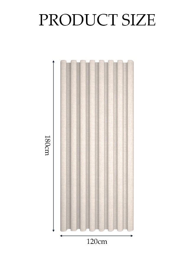 DUNISO Waterproof Shower Curtain，Thickened Bathroom Curtains，Blackout Curtains，Waterproof， Anti Fog，Anti Mold，With Hooks，Equipped With Stainless Steel Telescopic Rod，For Bathroom And Bath Tub，120*180cm  - Image 2