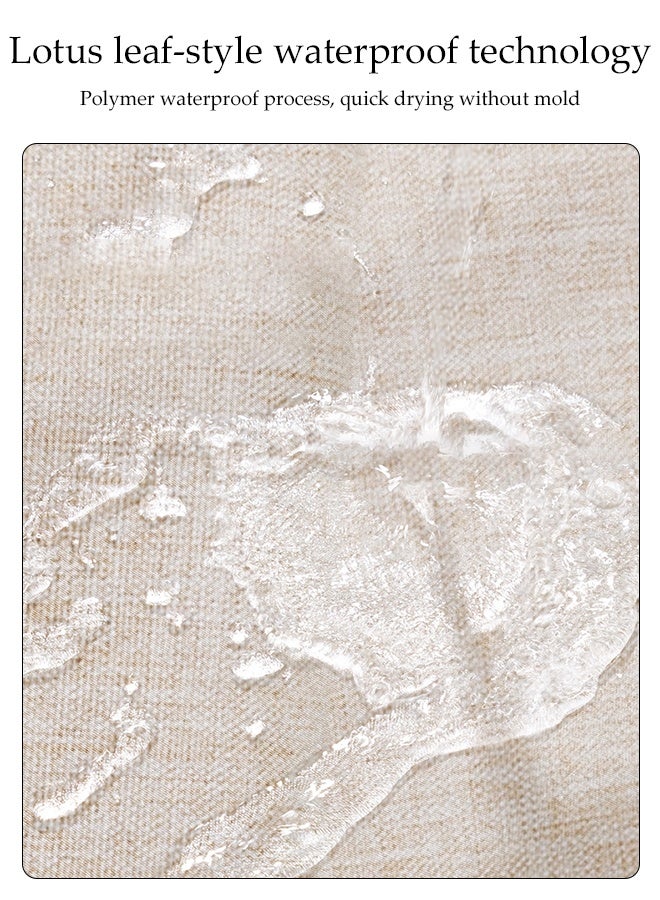 DUNISO Waterproof Shower Curtain，Thickened Bathroom Curtains，Blackout Curtains，Waterproof， Anti Fog，Anti Mold，With Hooks，Equipped With Stainless Steel Telescopic Rod，For Bathroom And Bath Tub，120*180cm  - Image 3
