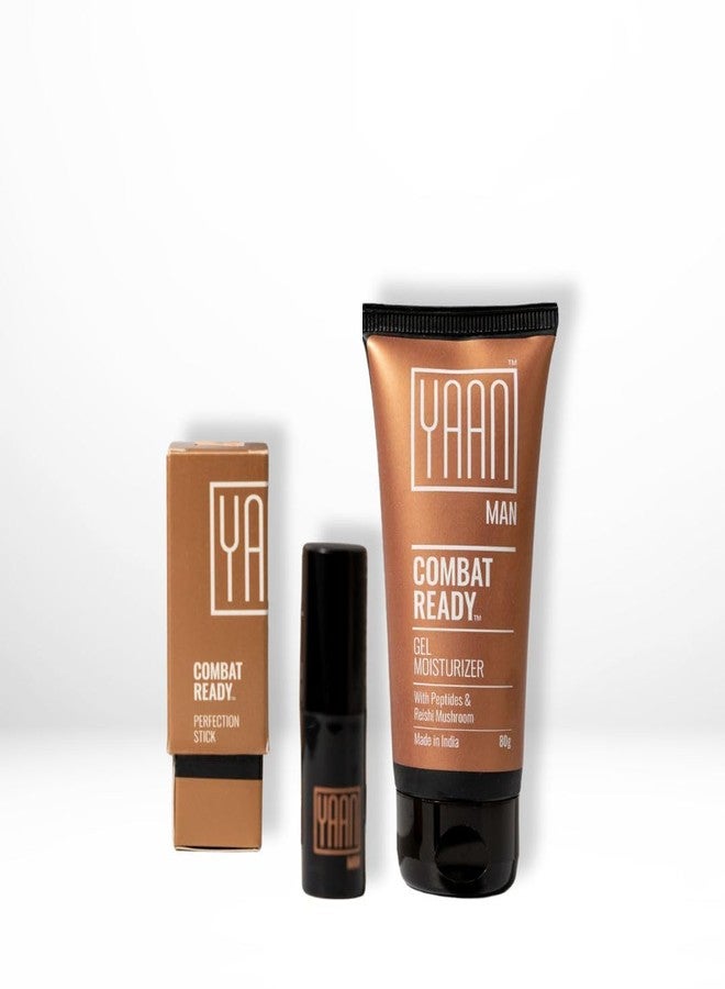 Yaan Man The Daily Duo Combo | Contains Perfection Stick & Gel Moisturiser For Men | Skincare + Make up| For all Skin Types (Light, Color) - Image 1