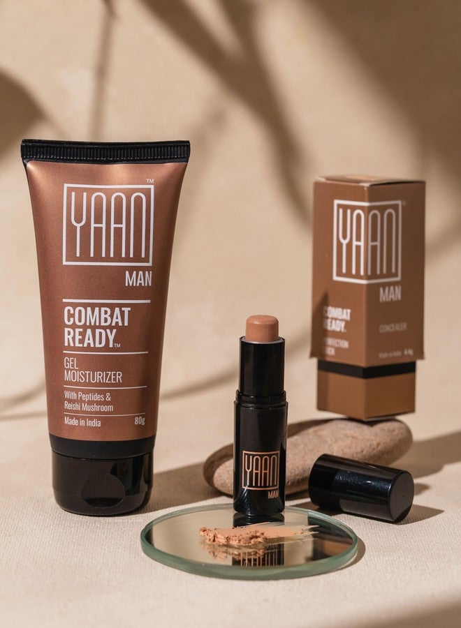Yaan Man The Daily Duo Combo | Contains Perfection Stick & Gel Moisturiser For Men | Skincare + Make up| For all Skin Types (Light, Color) - Image 2
