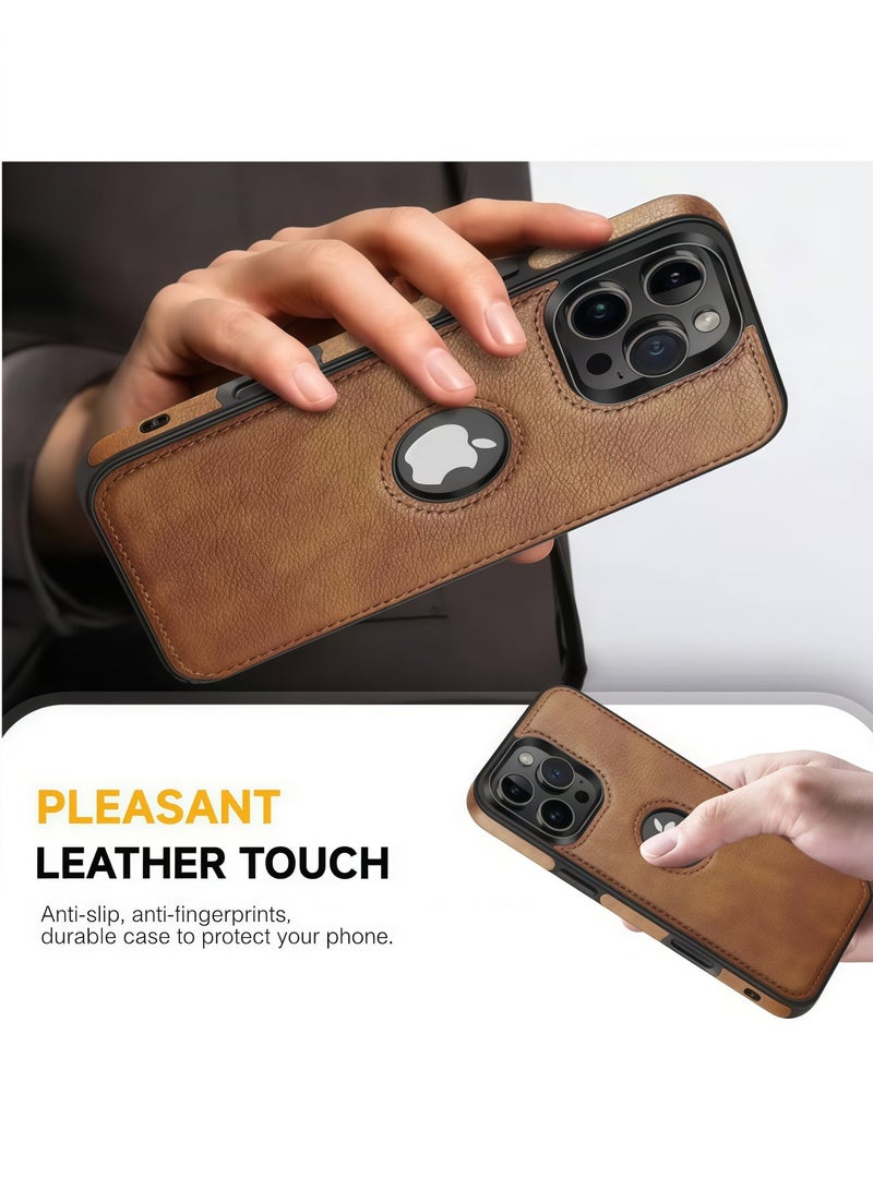 BlueHole Luxury Vintage Brown Charm – Vegan Leather Phone Case for iPhone 16 Pro Max, 6.9-Inch Custom Fit, Elegant & Anti-Slip, Showcasing Premium Taste. - Image 2
