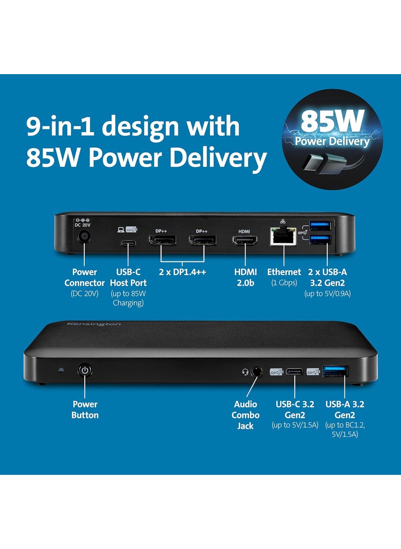 Kensington Kensington Microsoft Surface Dock  SD4845P Surface Docking Station with Triple Display and 85W Power Delivery K34440NA  - Image 4