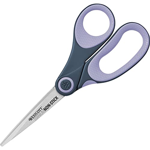 Westcott Titanium Bonded Non Stick Scissors, Purple, 8" - Image 1