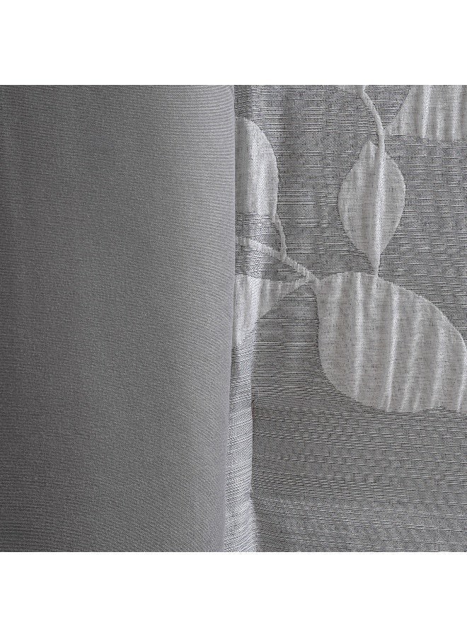 Cottage طقم لحاف ملكي جاكار 3 قطع 200*240 سم، رمادي - Image 4