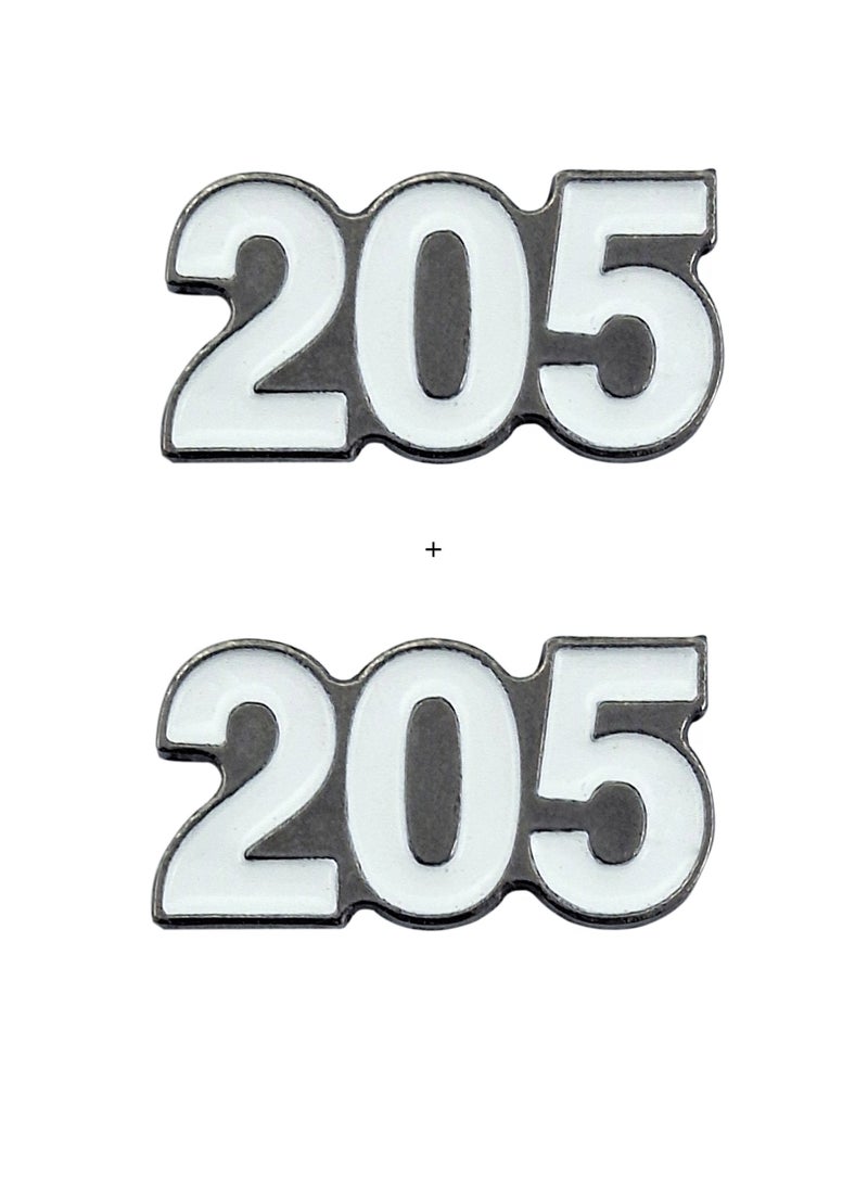 ملصق رقم الكود 205 قطعتين للجوال أو أي سطح أملس - Image 1