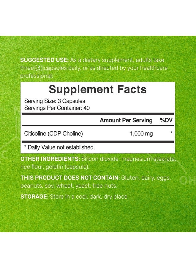 ملحق الصفقة مكمل غذائي DEAL SUPPLEMENT Citicoline CDP Choline، 1000 ملغ لكل حصة، 120 كبسولة - مكملات كولين فائقة القوة - خصائص فيتامين ب المنشط للذهن - يعزز صحة الدماغ والذاكرة والتركيز - غير معدل وراثيًا - Image 2