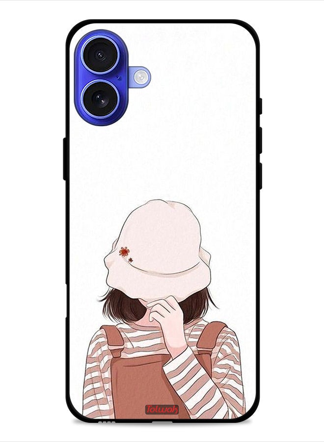 Tolwak Apple iPhone 16 Protective Case Cover Hide Face By Hat - Image 1