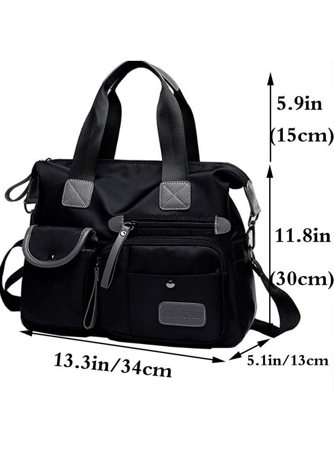 FiveloveTwo Women Ladies Multipocket Nylon Hobo Top-handle Bags Shoulder Crossbody Bag Totes Satchels Handbags and Purses…