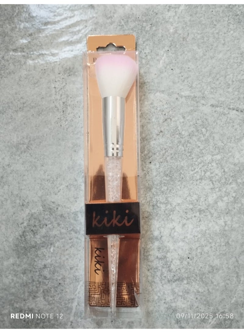 كيكي فرشاة مكياج أحمر الخدود كيكي، خدود وردية متوهجة، بودرة رقيقة، أطراف ألومنيوم، شعيرات صناعية، نباتية - Image 2