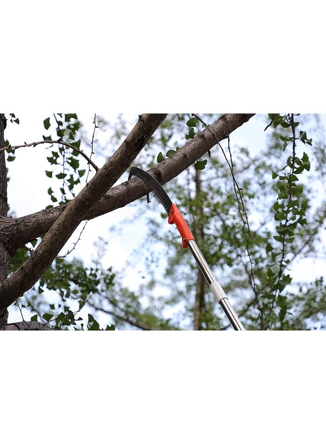 يُسلِّم منشار عمودي بطول 14 قدمًا/10 أقدام لتقليم الأشجار، منشار تقليم طويل الامتداد، عمود تشذيب الأشجار بشفرة، قاطع عمودي يدوي لقطع أغصان الأشجار في الفناء والحديقة والفناءات (3 أمتار) - Image 5