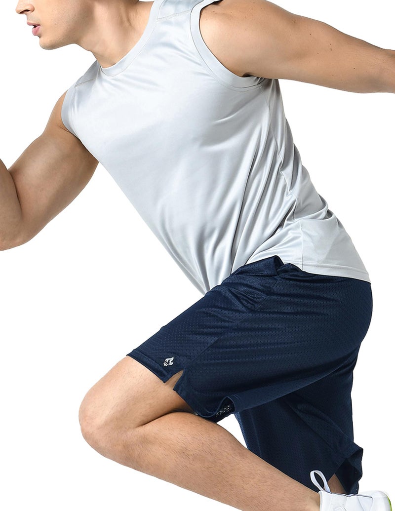 Liberty Pro 5 Pack Men's Athletic Shorts 9 Inch Inseam, Mesh Basketball Gym Shorts with Pockets, Quick Dry Workout Shorts (Set 1, Medium) - Image 4