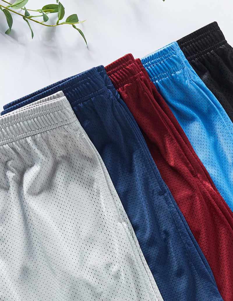 Liberty Pro 5 Pack Men's Athletic Shorts 9 Inch Inseam, Mesh Basketball Gym Shorts with Pockets, Quick Dry Workout Shorts (Set 1, Medium) - Image 5