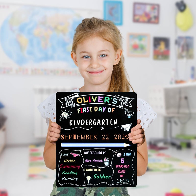 Timart Liquid Chalk Markers, 6mm Bold Tip Chalk Pens, Dry Erase Marker Pens for Chalkboards, Signs, Blackboards, Windows, Glass - Reversible Tip, First Day of School Board Pens (Classic) - Image 3