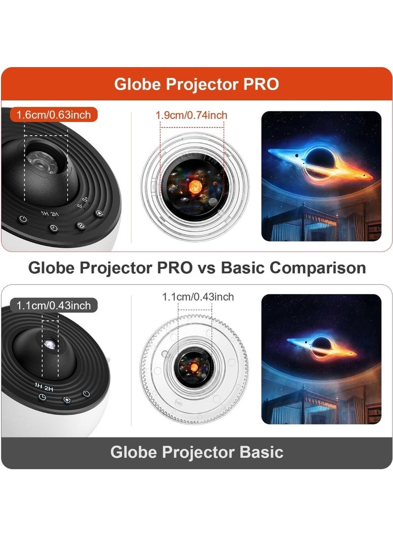 Galaxy Star Projector with 12 Replaceable Film Discs – HD Night Sky Projector Lamp with Adjustable Focus, 3 Rotation Speeds, Auto Timer, USB Type-C, Home Bedroom Kids Room Decor & Gift - Image 3